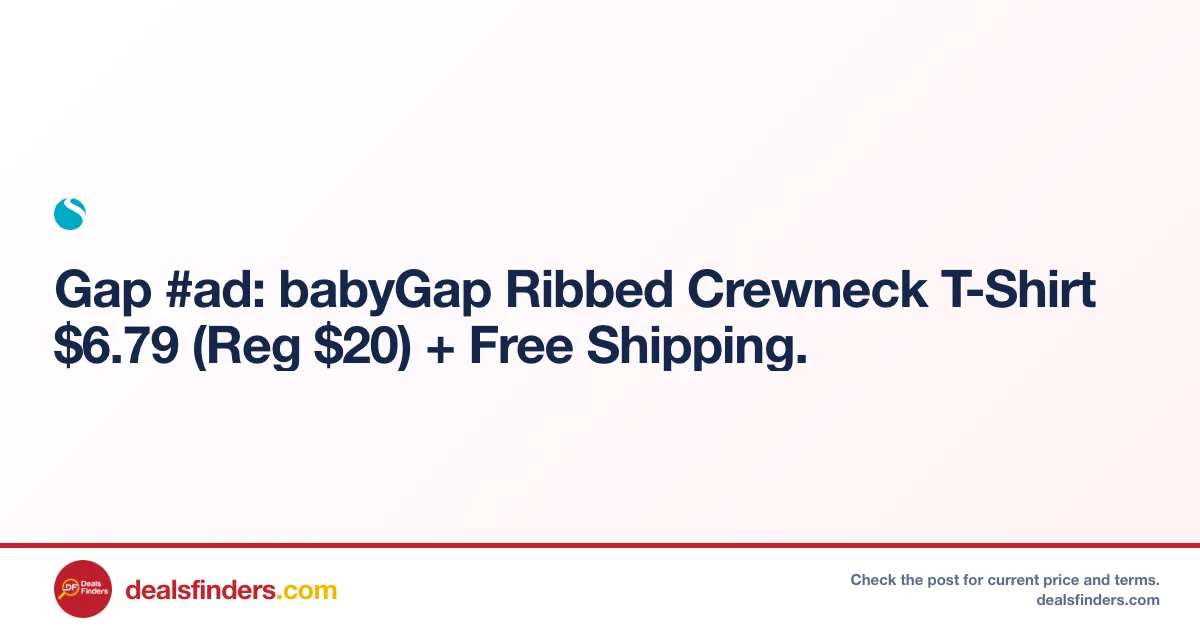 Gap BabyGap Ribbed Crewneck T-Shirt Only $6.79 (Reg. $20) at Gap Factory