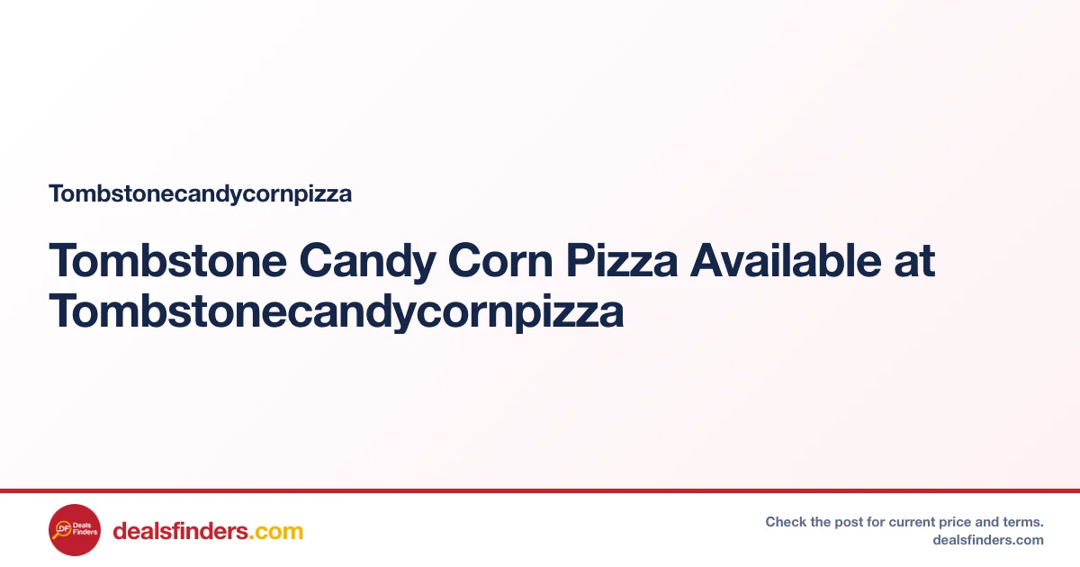 Tombstone Candy Corn Pizza Available at Tombstonecandycornpizza
