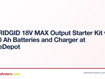 $79: RIDGID 18V MAX Output Starter Kit with (2) 4.0 Ah Batteries and Charger at The Home Depot