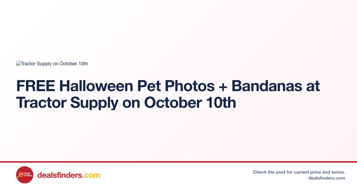 Free Halloween Pet Photos + Bandanas at Tractor Supply