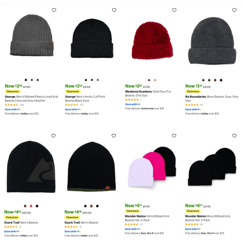 Beanie Clearance Sale Deal at Walmart