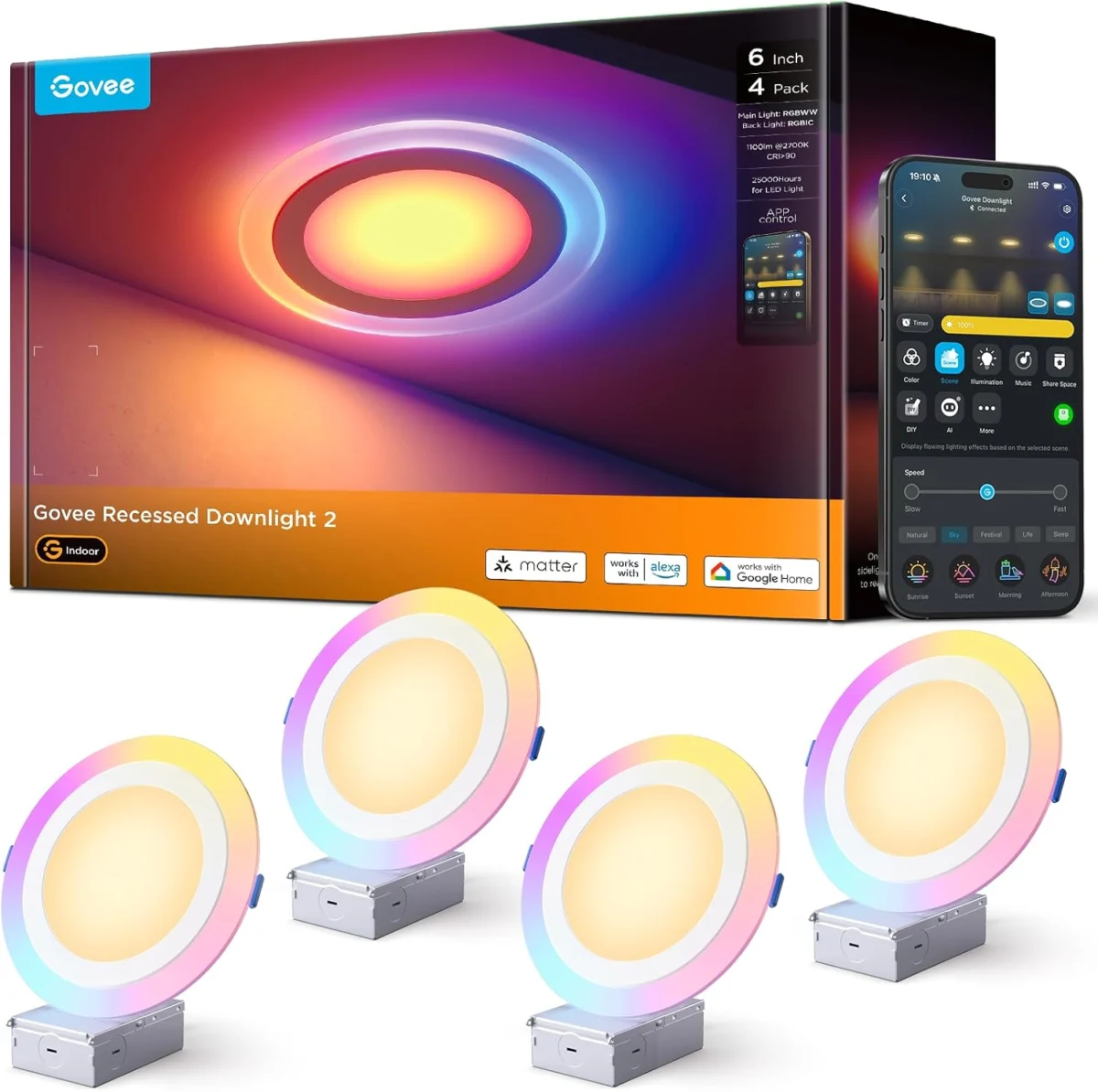 Govee Smart Recessed Lighting Only $119.xx (Reg. $170) at Amazon