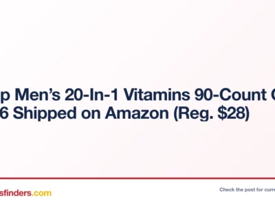 VitaUp Men’s 20-In-1 Vitamins 90-Count Only $12.xx Shipped on Amazon (Reg. $28)
