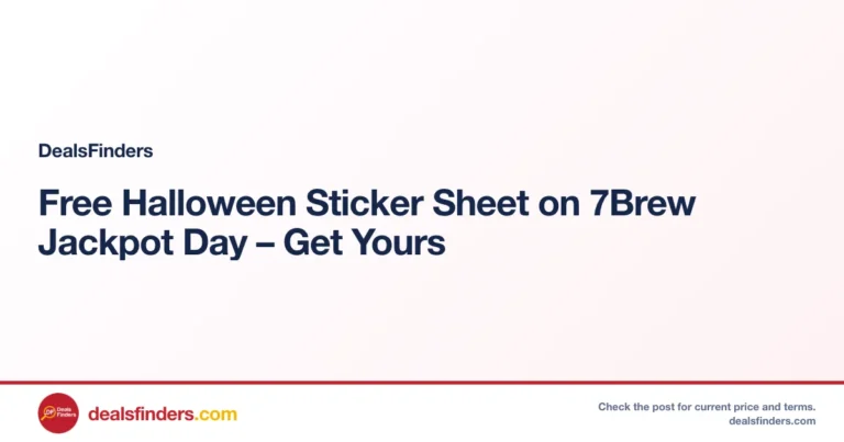 Free Halloween Sticker Sheet on 7Brew Jackpot Day – Get Yours