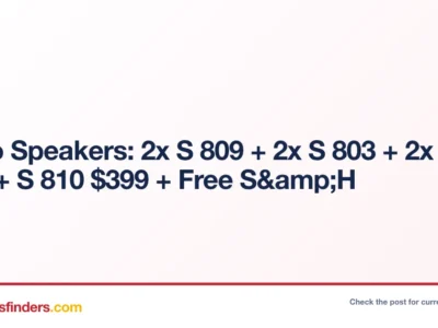 Jamo Speakers: 2x S 809 + 2x S 803 + 2x S 8 + S 81 + S 810 $399 + Free S&H