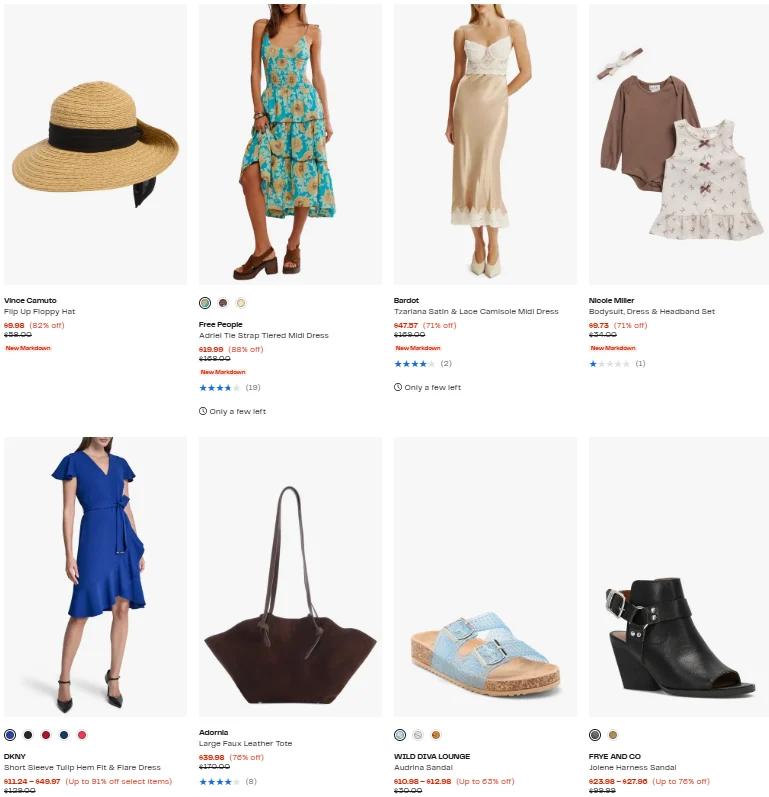 Select Dresses, Sandals, Shorts & Accessories Clearance Sale Deal at Nordstrom…