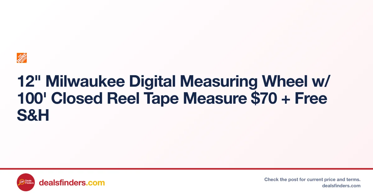 12″ Milwaukee Measuring Wheel Only $70 (Free S&H) at Home Depot