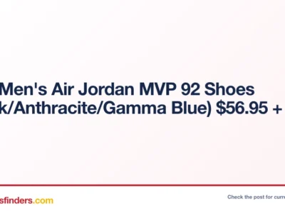Nike Men’s Air Jordan MVP 92 Shoes (Black/Anthracite/Gamma Blue) $56.95 + Free S&H