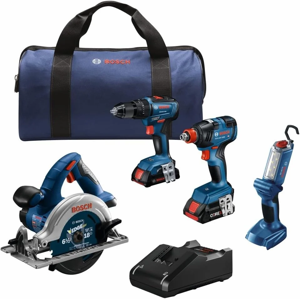 Bosch 18V 4-Tool Kit Only $249.xx (Reg. $399) at Amazon