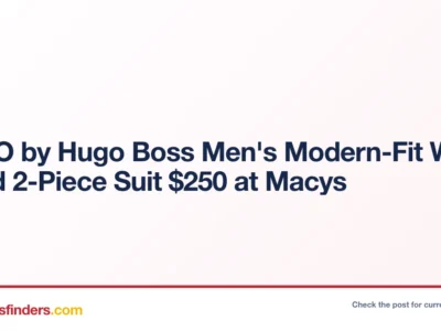Hugo Boss Suit Deal at Macy’s