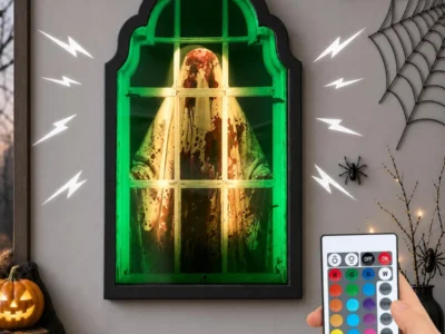 Bafeil Halloween Ghost Mirror with LED Lights $20.xx at Amazon