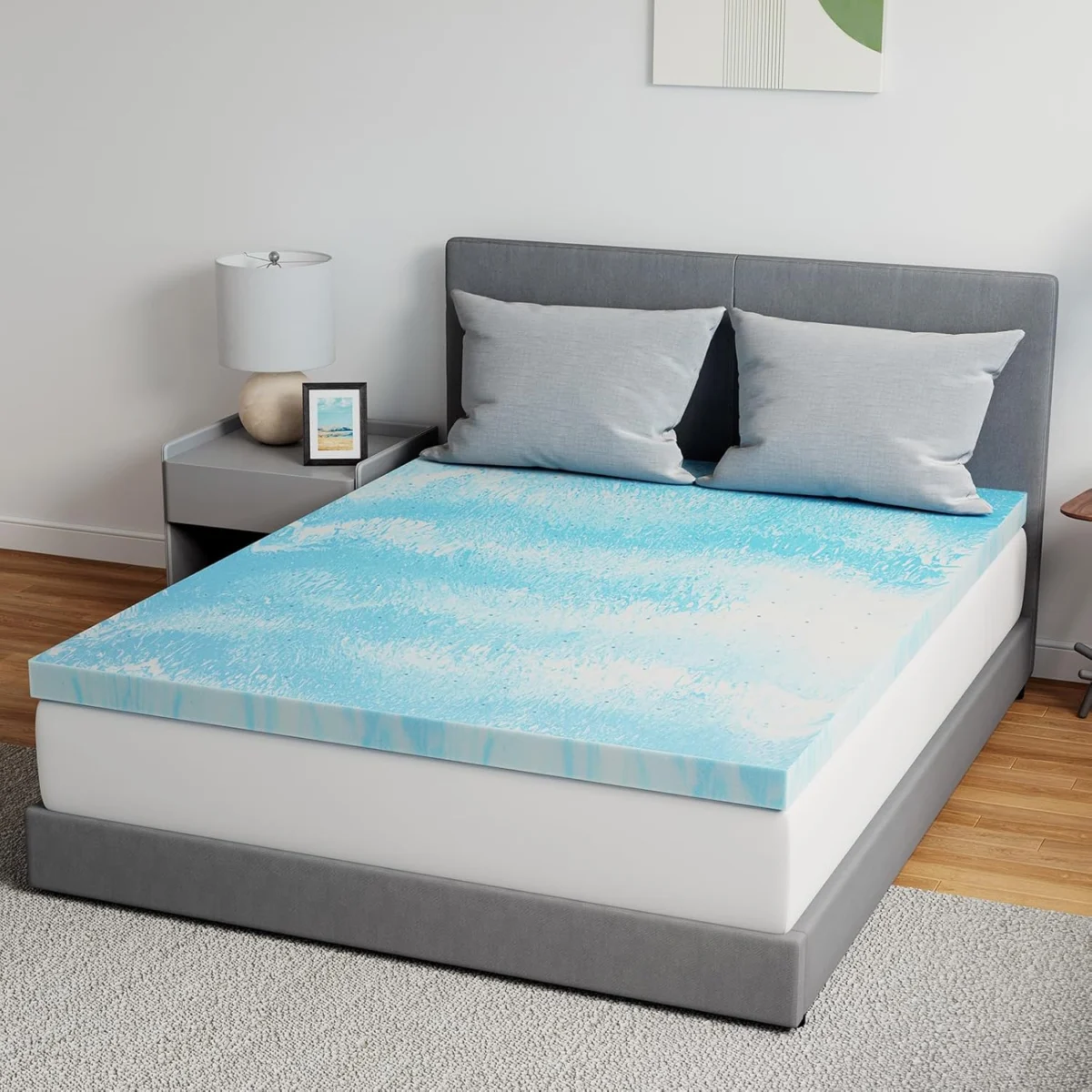 Novilla 2″ King Cooling Memory Foam Mattress Topper Only $36.xx