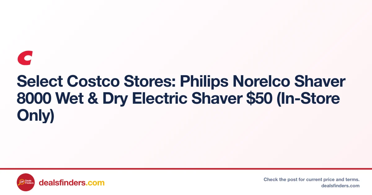 Philips Norelco Shaver 8000 Only $50 at Sameday