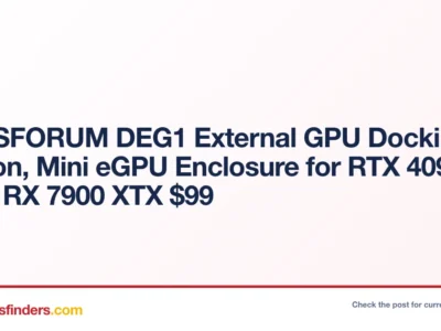 MINISFORUM DEG1 External GPU Docking Station, Mini eGPU Enclosure for RTX 4090, AMD RX 7900 XTX $99