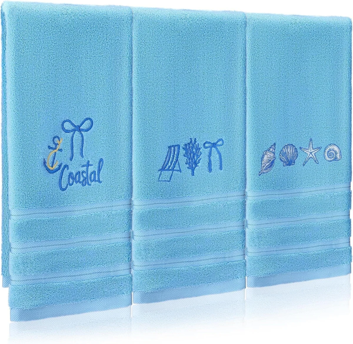3 Pcs Beach Coastal Hand Towels Deal: Save 50%