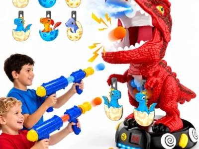 EagleStone Moving Dinosaur Shooting Toy w/ 2 Foam Blasters $20.xx at Amazon