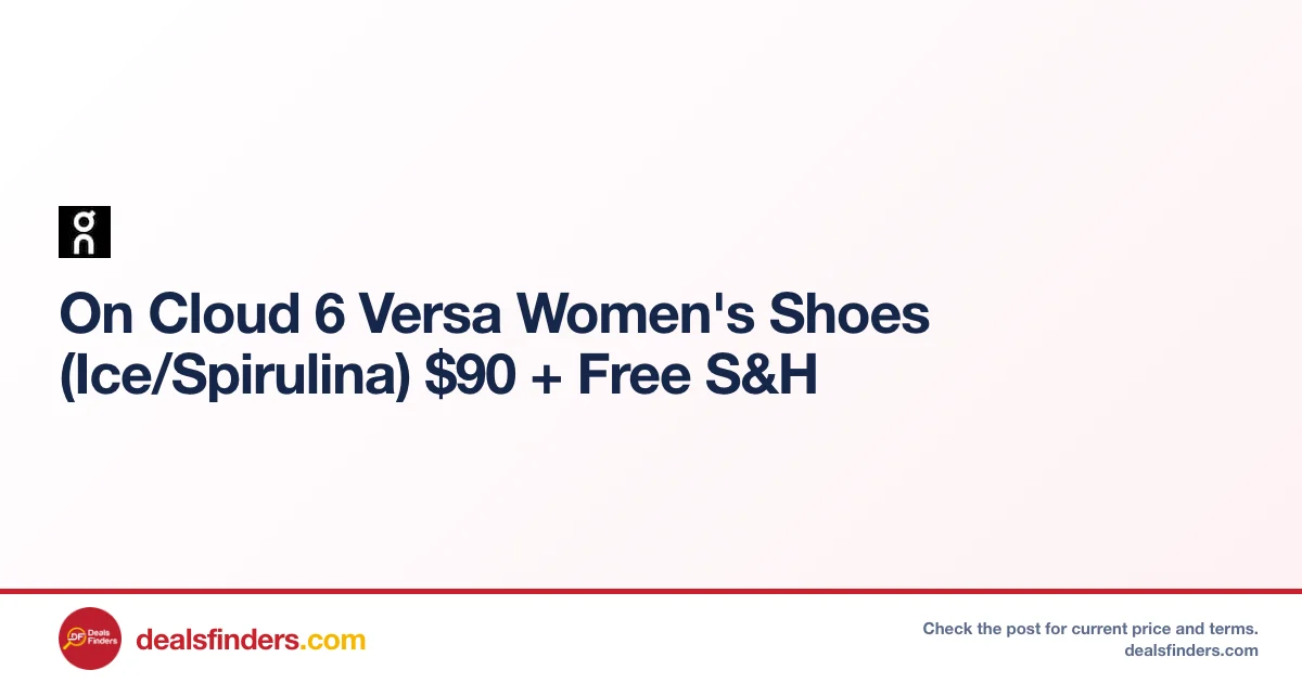 On Cloud 6 Versa Women’s Shoes Only $90 with Free Shipping at On