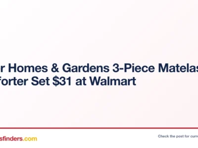 Better Homes & Gardens 3-Piece Matelassé Comforter Set $31 at Walmart