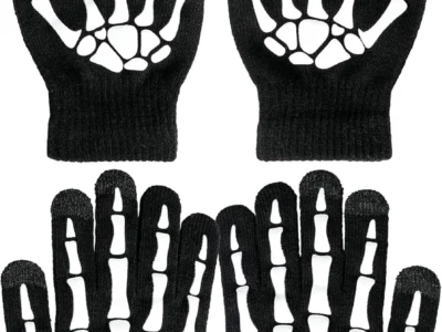 2-Pairs OTPEH Glow in the Dark Skeleton Costume Gloves $4.xx