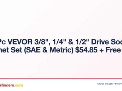 149-Pc VEVOR 3/8″, 1/4″ & 1/2″ Drive Socket & Ratchet Set (SAE & Metric) $54.85 + Free S&H