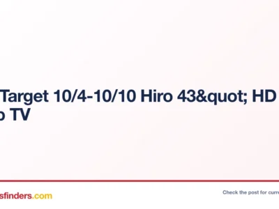 $100 Target 10/4-10/10 Hiro 43" HD Roku 1080p TV
