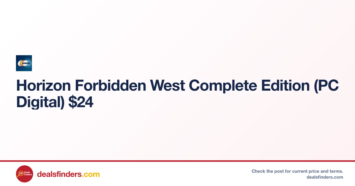 Horizon Forbidden West Complete Edition Only $24 at Newegg