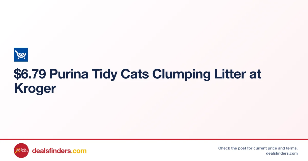 Purina Tidy Cats Clumping Litter Only $6.79 at Kroger