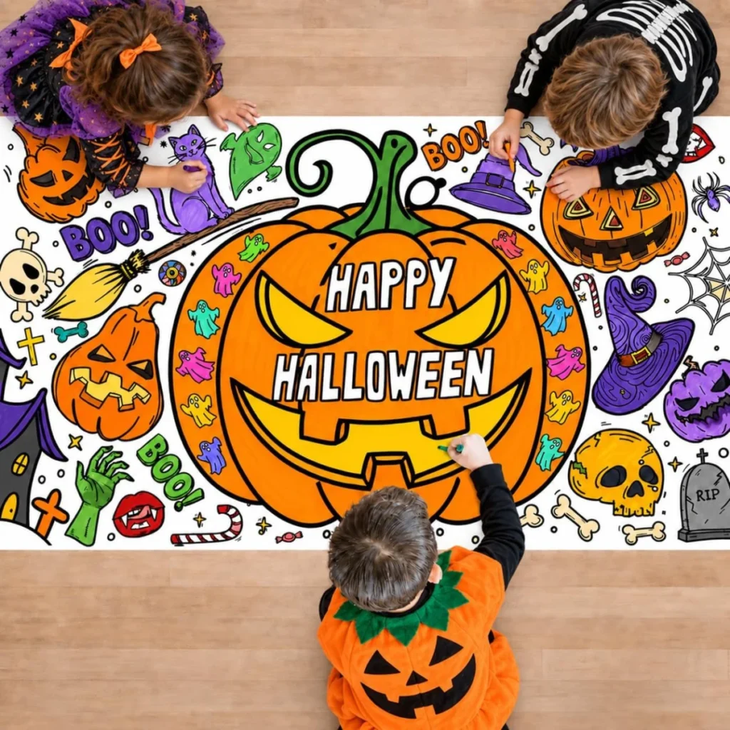 Giant Halloween Coloring Tablecloth Only $3.xx (Reg. $8)