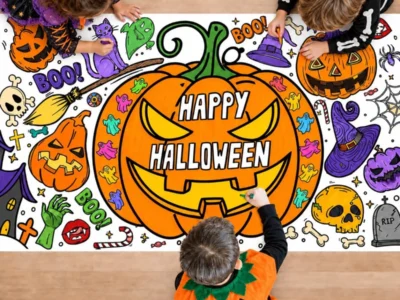 Giant 6′ Halloween Coloring Tablecloth Just $3.xx on Amazon (Reg. $8)