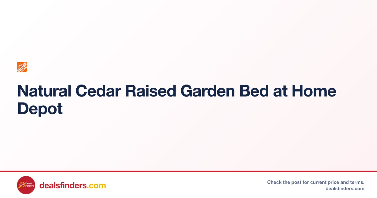Natural Cedar Raised Garden Bed at Home Depot
