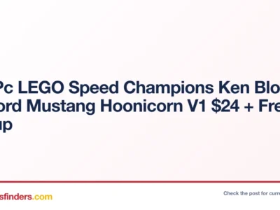 345-Pc LEGO Speed Champions Ken Block’s ’65 Ford Mustang Hoonicorn V1 $24 + Free Pickup