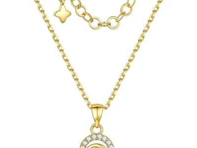 Turandoss 14K Gold Plated Clover Necklace for Women Lucky Jewelry Gifts