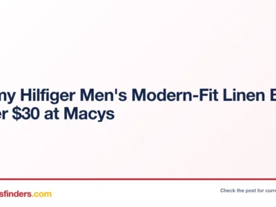 Tommy Hilfiger Men’s Modern-Fit Linen Blend Blazer $30 at Macys