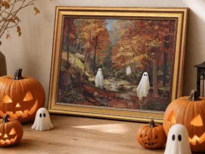 Vintage Halloween Wall Art 12×16