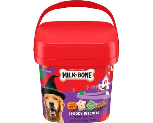 24oz Milk-Bone Spooky Biscuit Dog Treats for $5.xx