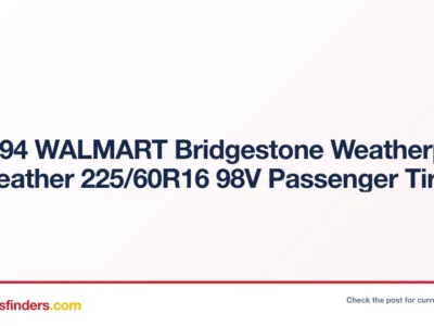 $119.94 WALMART Bridgestone Weatherpeak All Weather 225/60R16 98V Passenger Tire