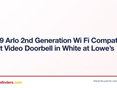 $29.49 Arlo 2nd Generation Wi Fi Compatible Smart Video Doorbell in White at Lowe’s