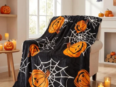 Halloween Pumpkin Throw Blanket