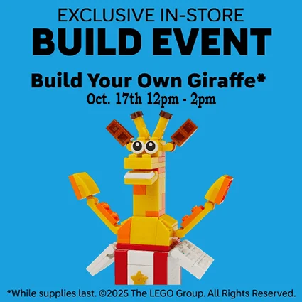 Free LEGO Geoffrey the Giraffe Build at Toys R Us – Oct 17 Event