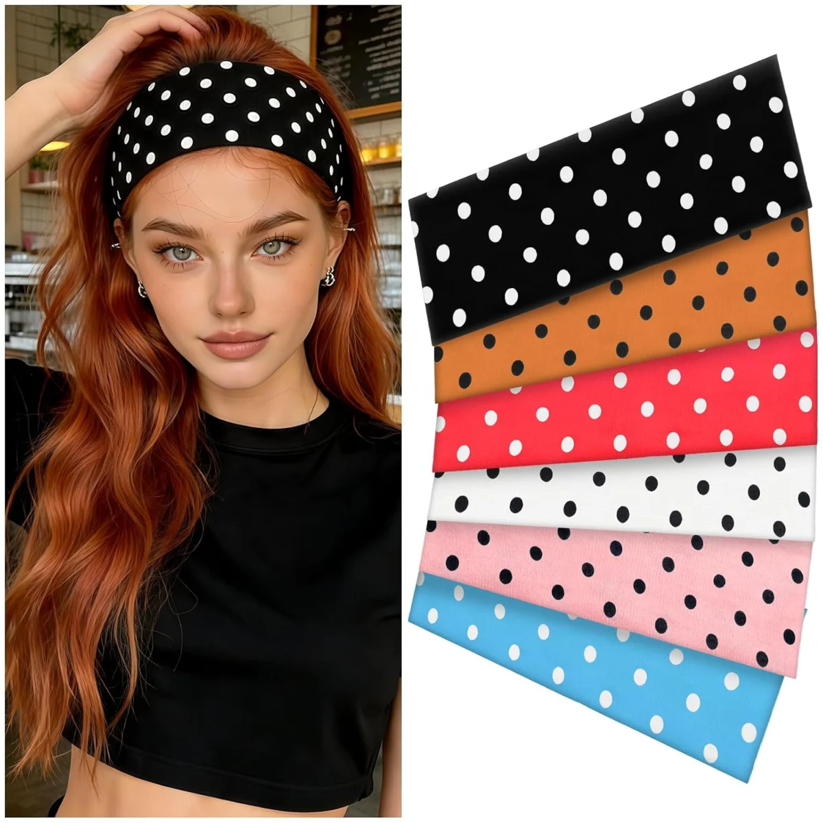 6Pcs Dot Headbands Deal