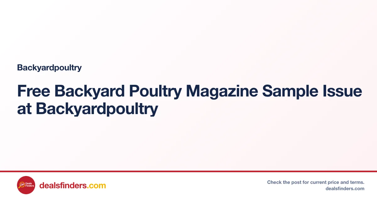 Backyardpoultry deal card
