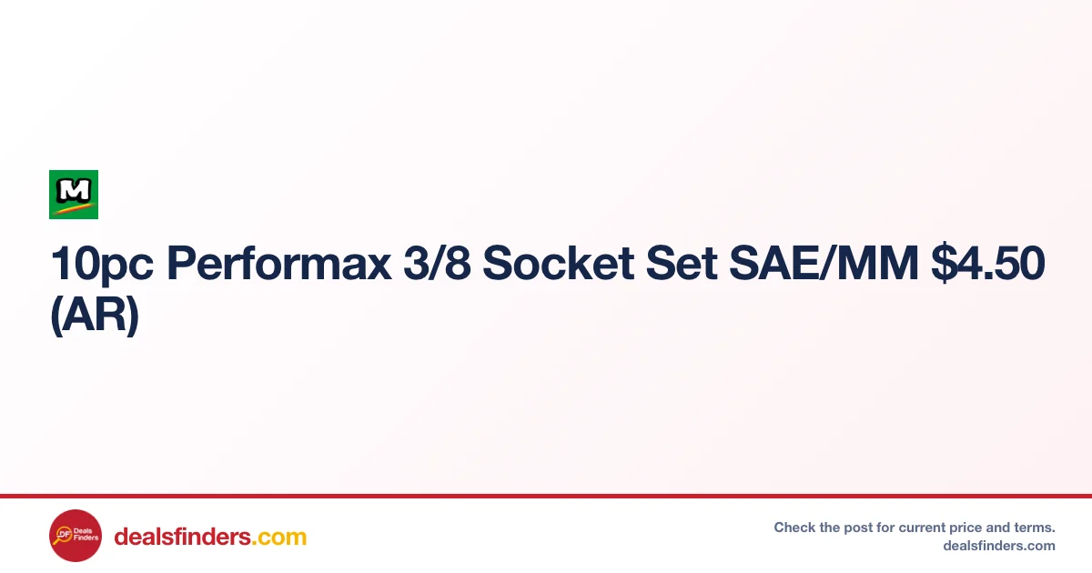 Performax 3/8 Socket Set Only $4.50 at Menards