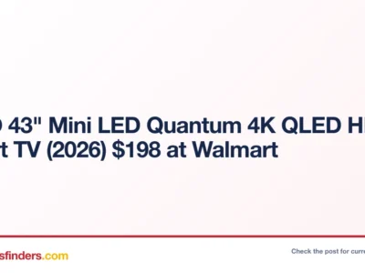 VIZIO 43″ Mini LED Quantum 4K QLED HDR Smart TV (2026) $198 at Walmart