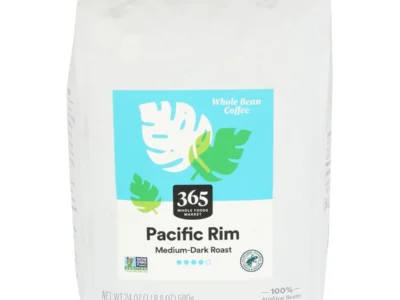 24oz 365 by Whole Foods Market Pacific Rim Whole Bean Coffee $9.xx at Amazon