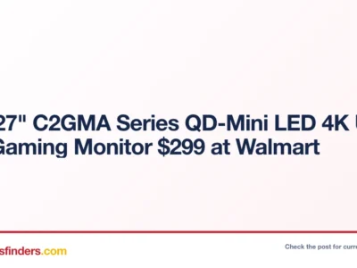 TCL 27″ C2GMA Series QD-Mini LED 4K UHD Hdr Gaming Monitor $299 at Walmart