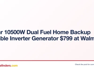 Pulsar 10500W Dual Fuel Home Backup Portable Inverter Generator $799 at Walmart
