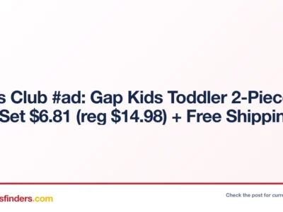 Sam’s Club #ad: Gap Kids Toddler 2-Piece Pant Set $6.81 (reg $14.98) + Free Shipping.