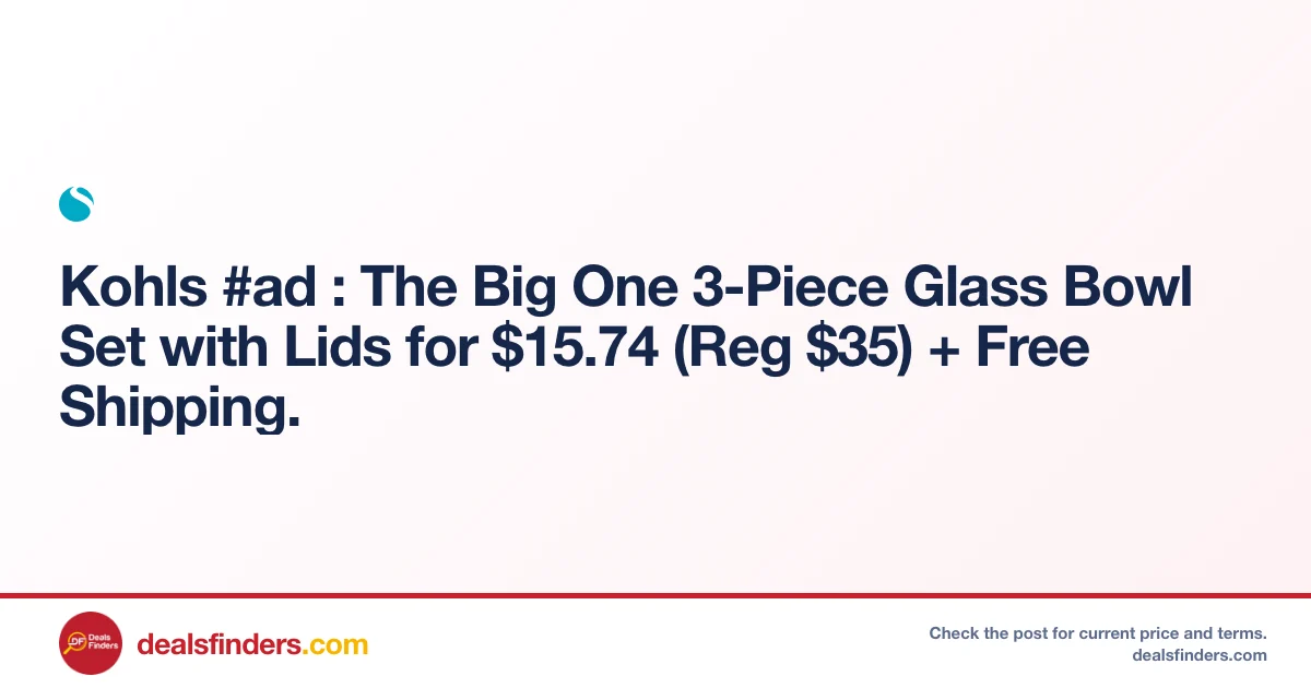 3-Piece Glass Bowl Set Only $15.74 (Reg. $35) at Top Store