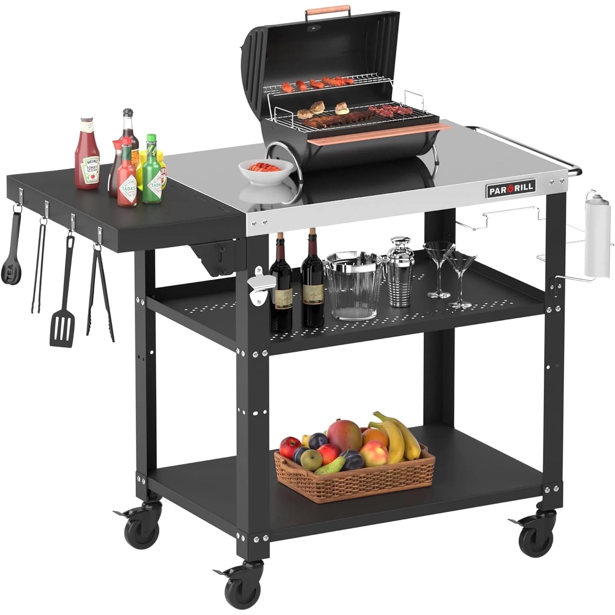 PARGRILL 3-Shelf Grill Cart Only $80 at Walmart