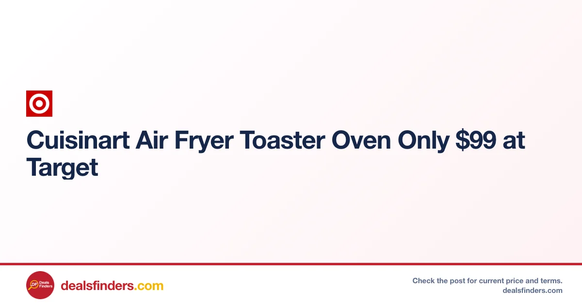 Cuisinart Air Fryer Toaster Oven Only $99 at Target